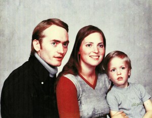 John and I with our oldest son Sean, 30plus years ago and minus pounds for both of us!